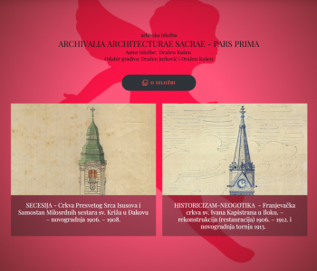 ARCHIVALIA ARCHITECTURAE SACRAE - PARS PRIMA